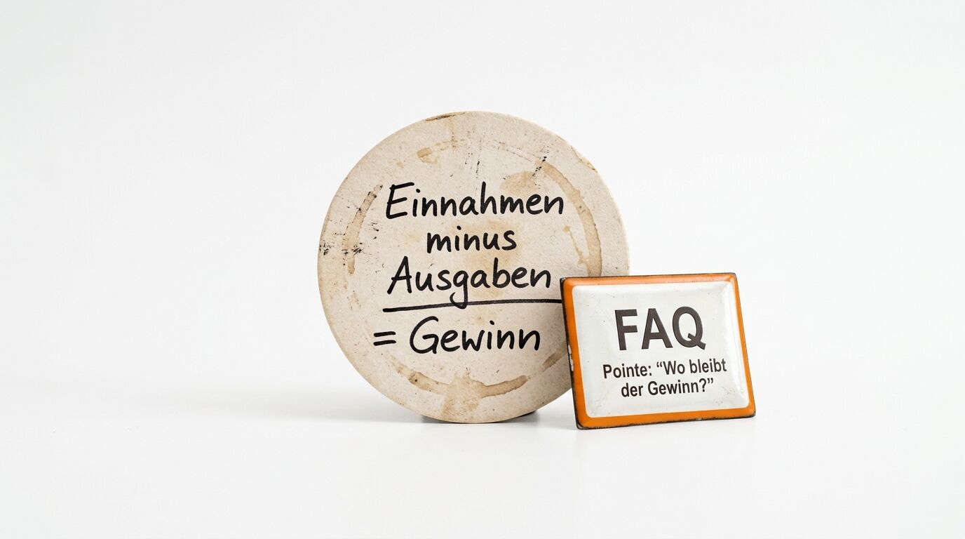 Runder Bierdeckel mit Formel und eckiges Schild mit