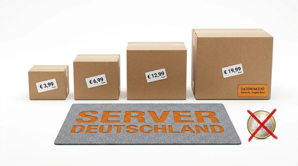 freenet Webhosting: vier neue Tarife ab 3,99 Euro von deutschen Servern