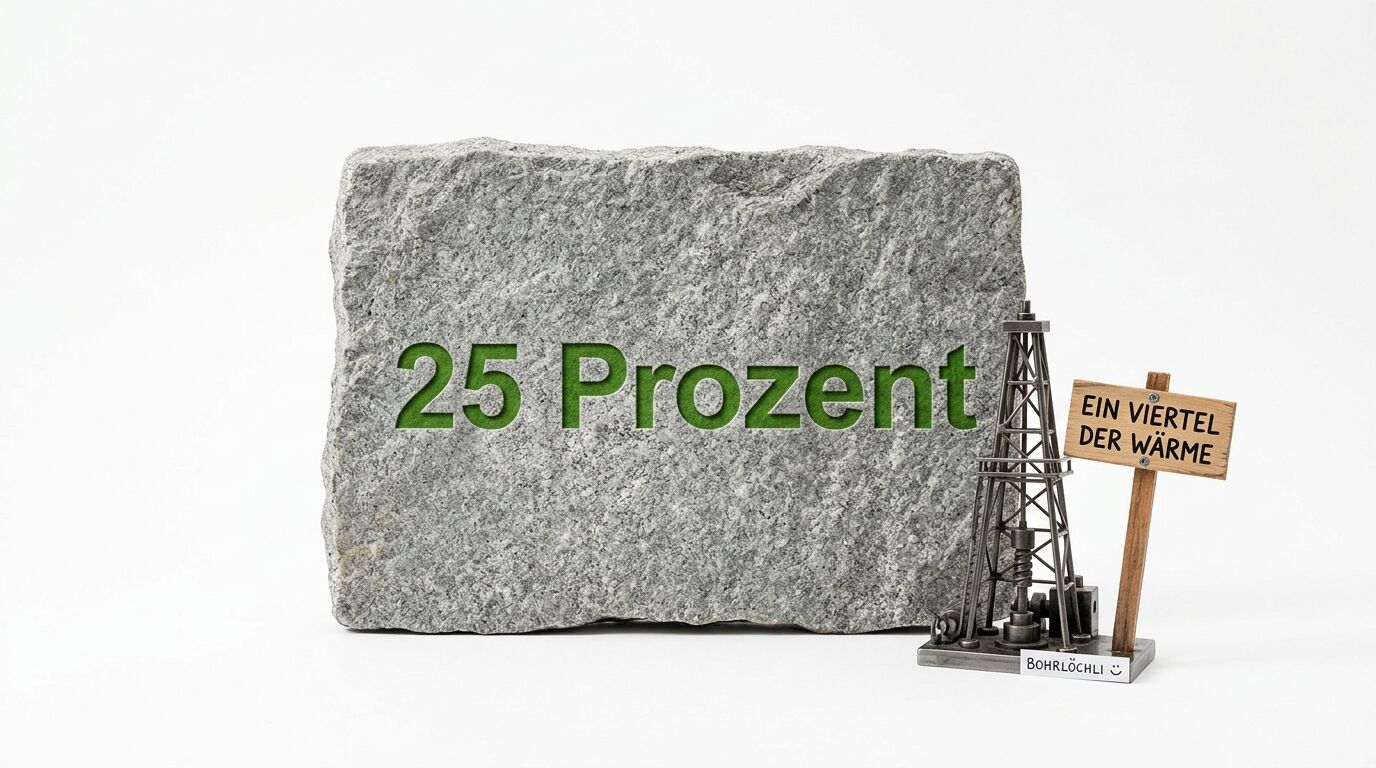 Ein Steinquader mit grünem Text