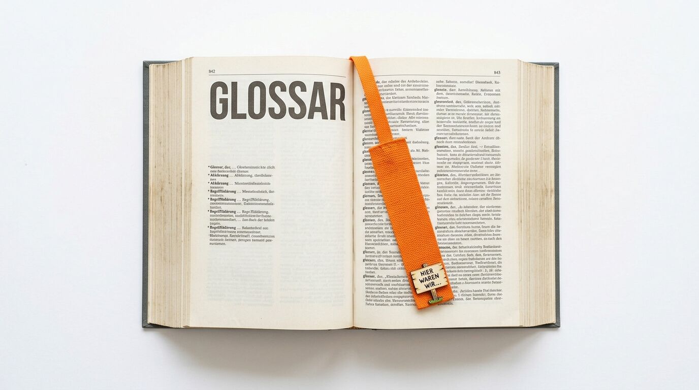 Geöffnetes Buch mit Überschrift