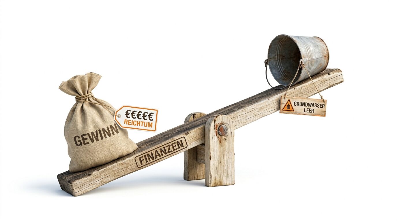 Holzwippe wiegt Sack