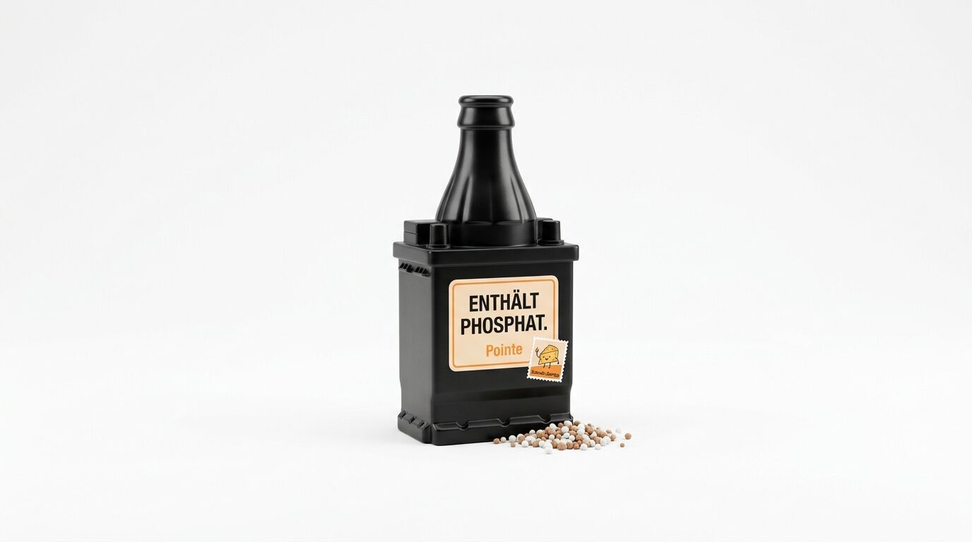 Schwarze Flasche mit Aufschrift
