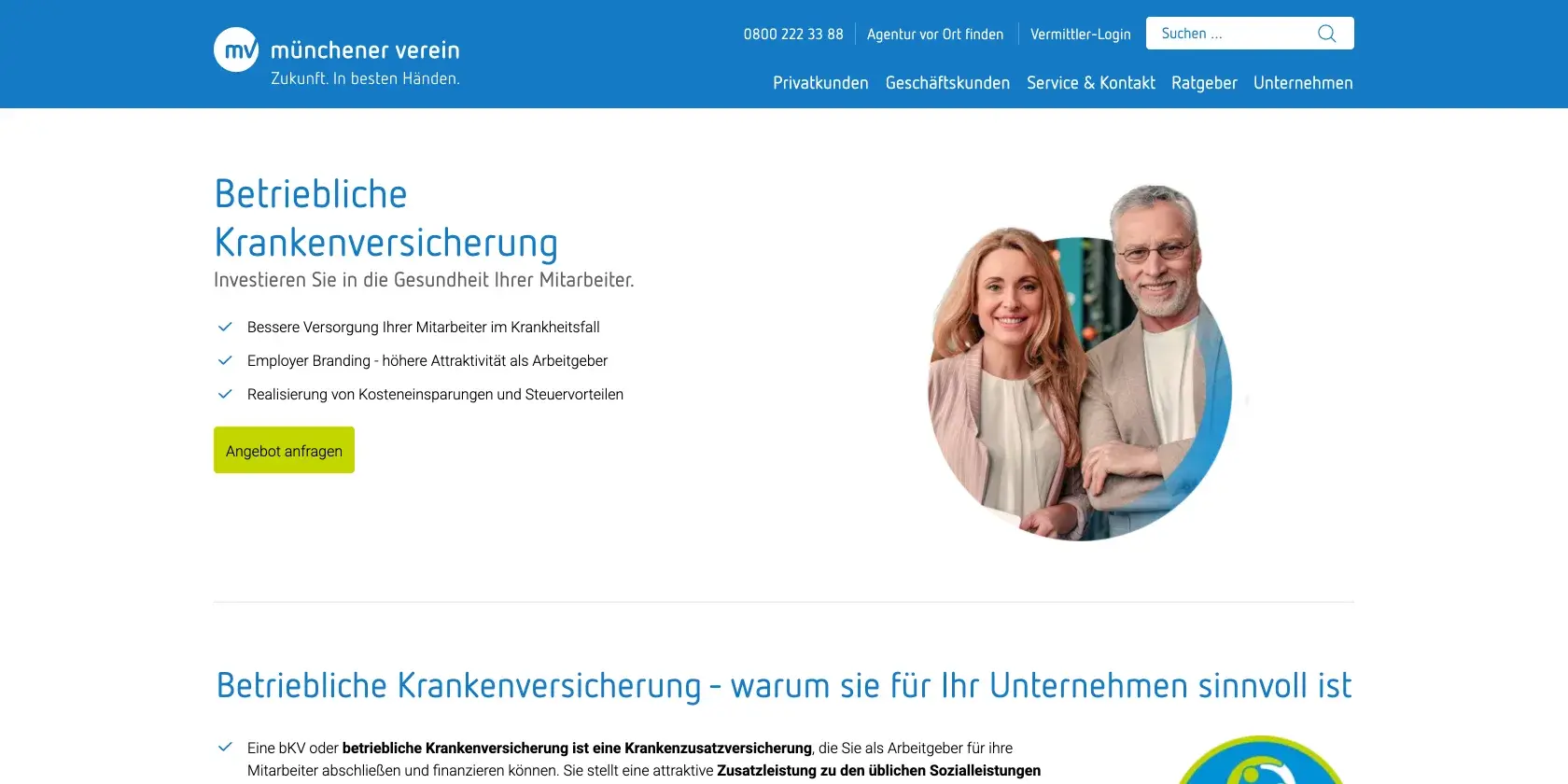 Münchener Verein Screenshot