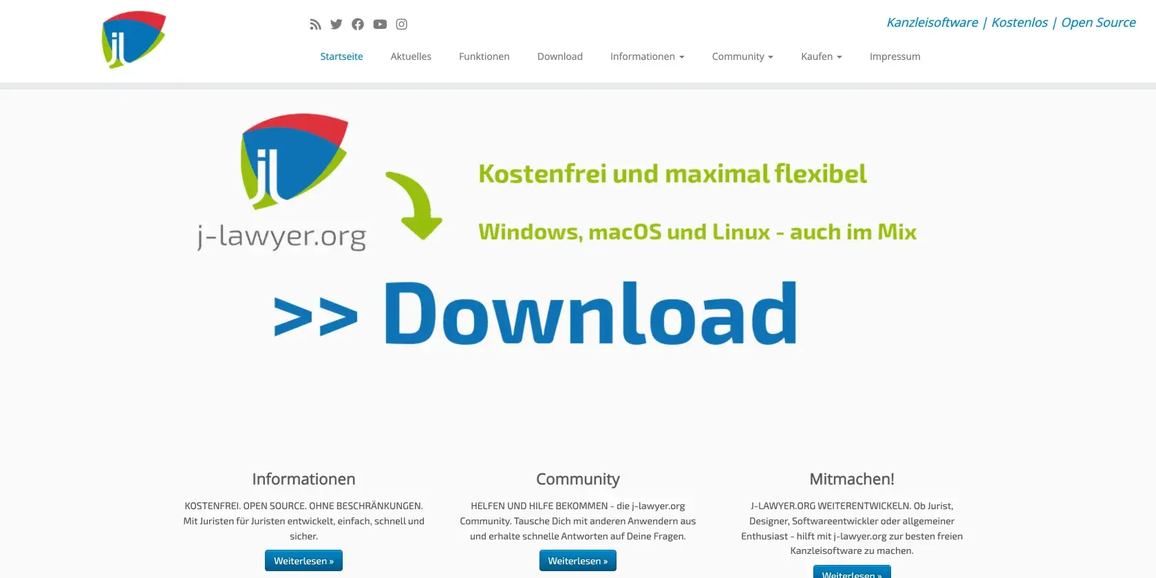 j-lawyer.org Screenshot