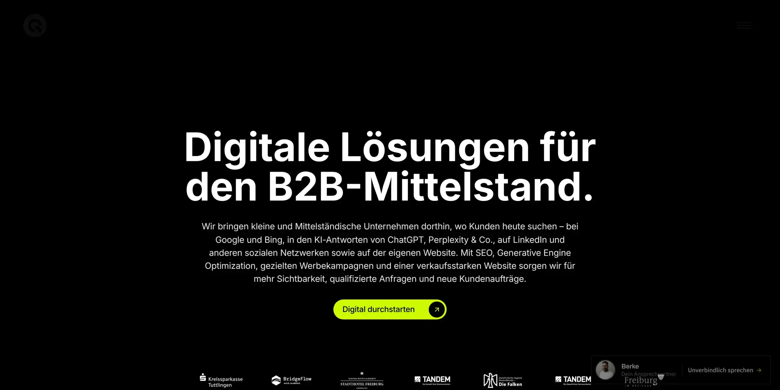 Gruppe Digital Screenshot