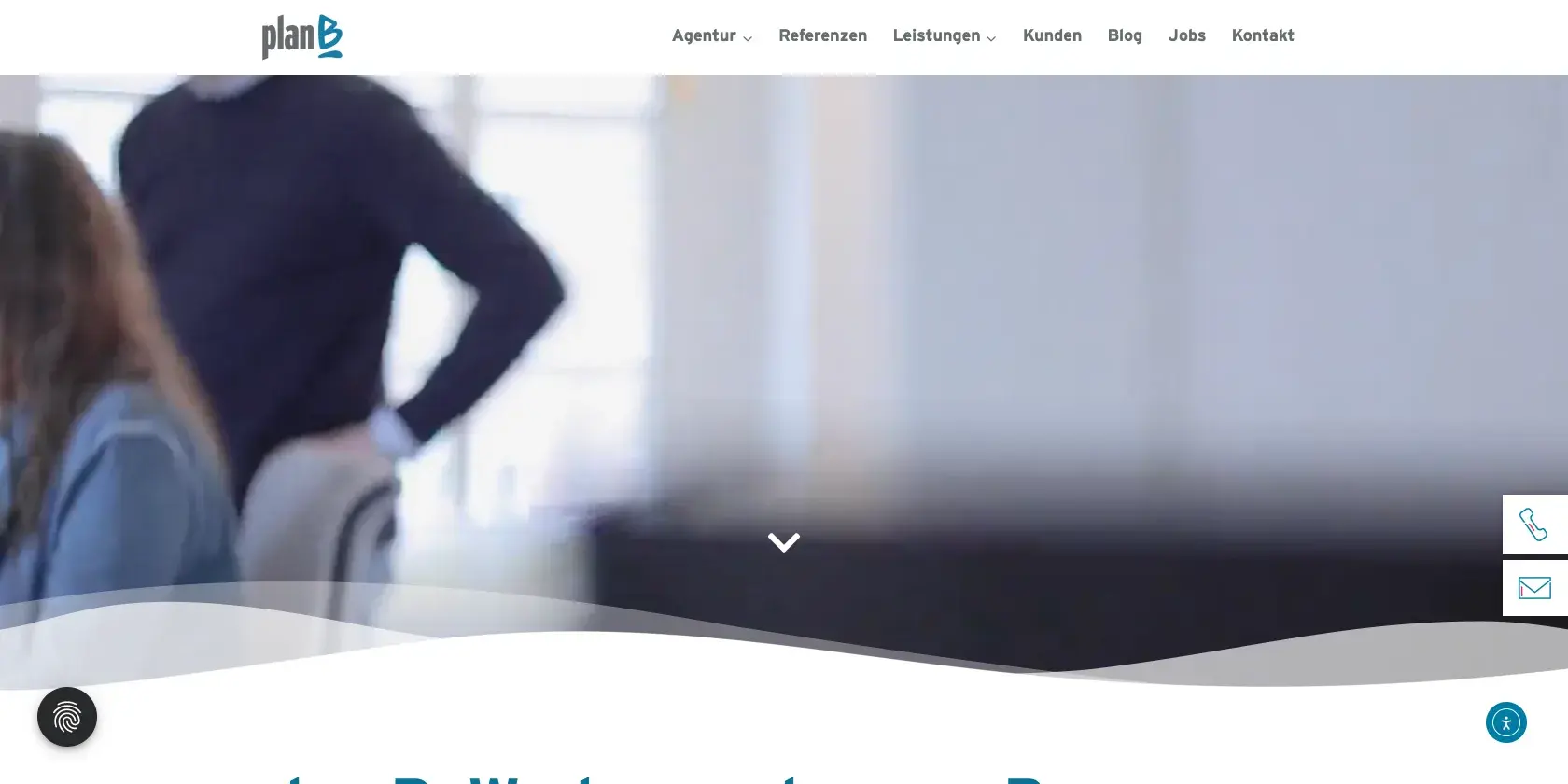 plan B Werbeagentur Screenshot