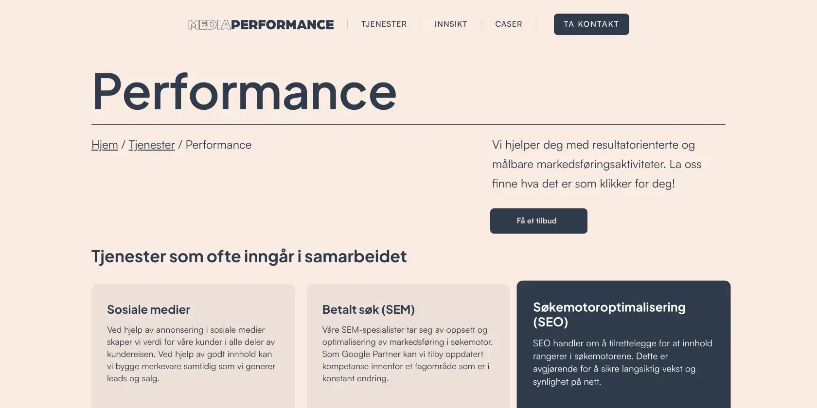 Media Performance Screenshot