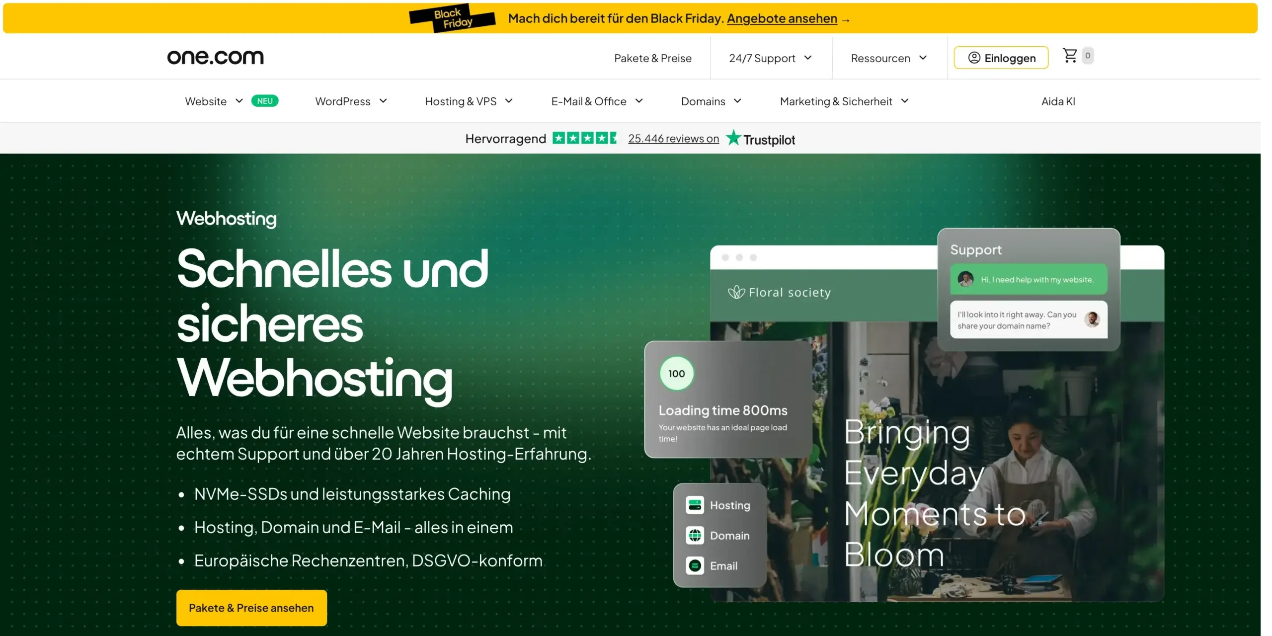 one.com Screenshot