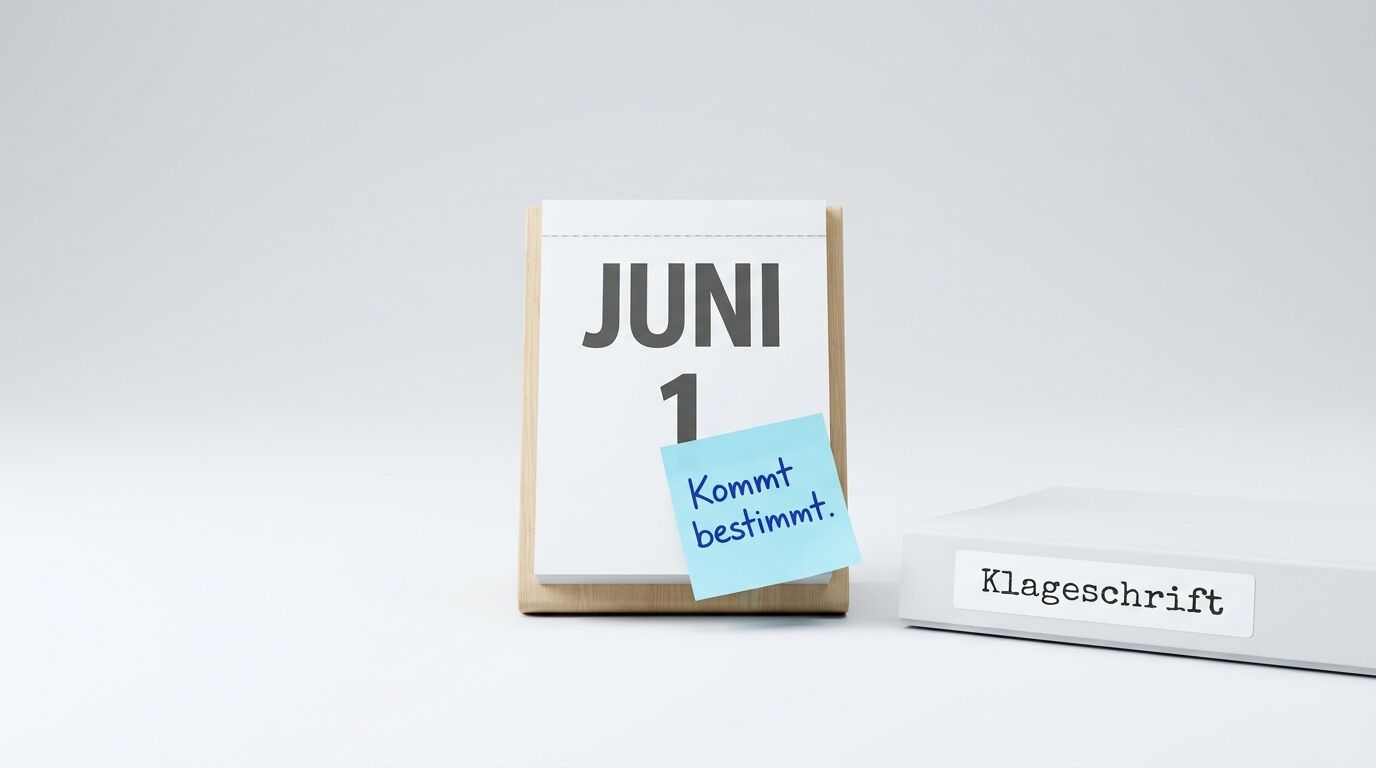 Kalender zeigt 1. Juni mit Notiz