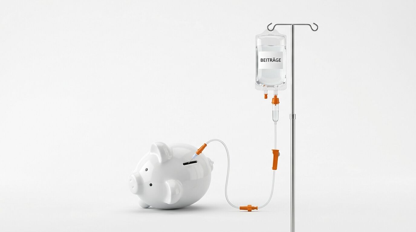 Sparschwein wird mittels Infusion mit