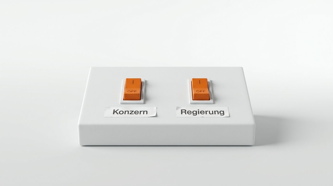 Schaltergehäuse mit orangefarbenen Wippschaltern für
