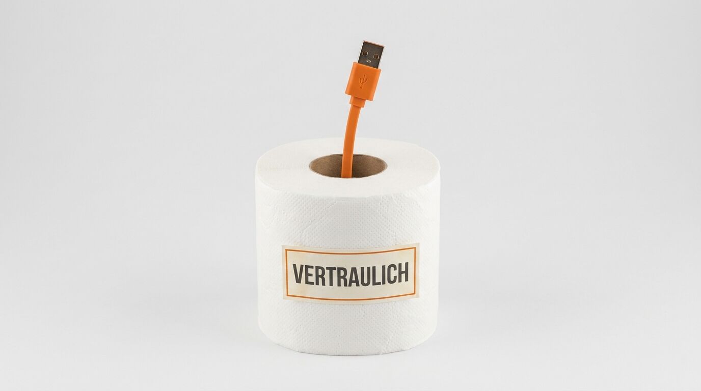 Toilettenpapierrolle mit