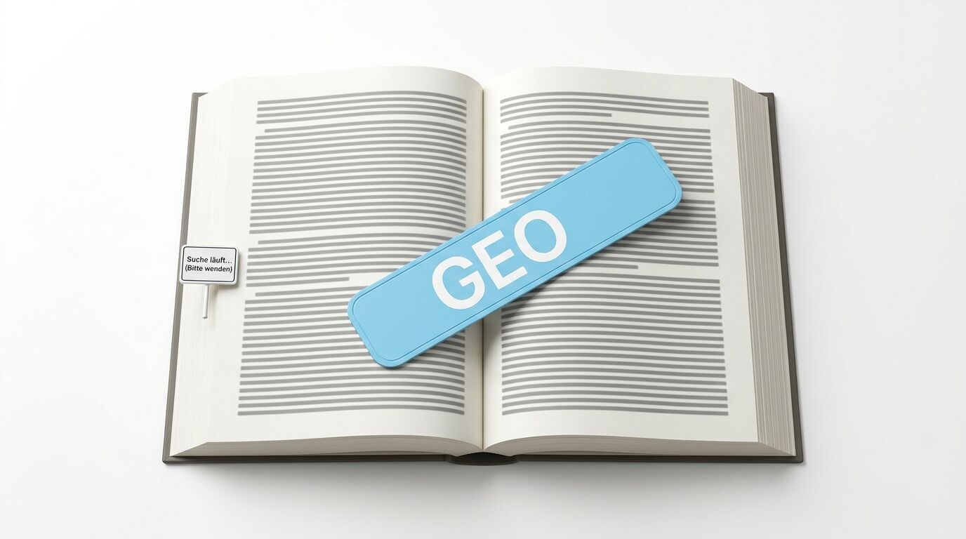 Offenes Buch mit blauem