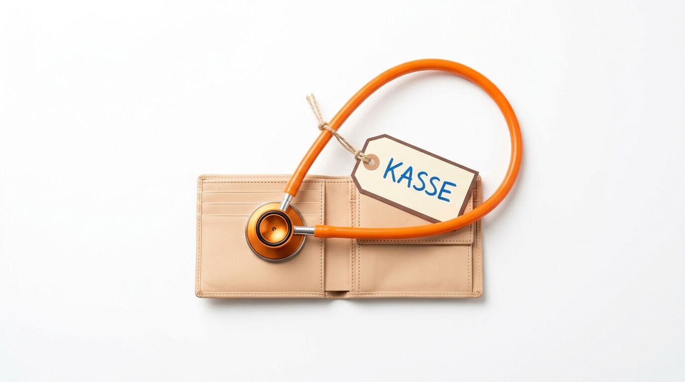Oranges Stethoskop und Anhänger mit Aufschrift