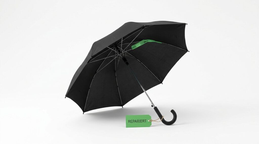 Regenschirm reparieren: Die Niete kostet mehr als der Schirm