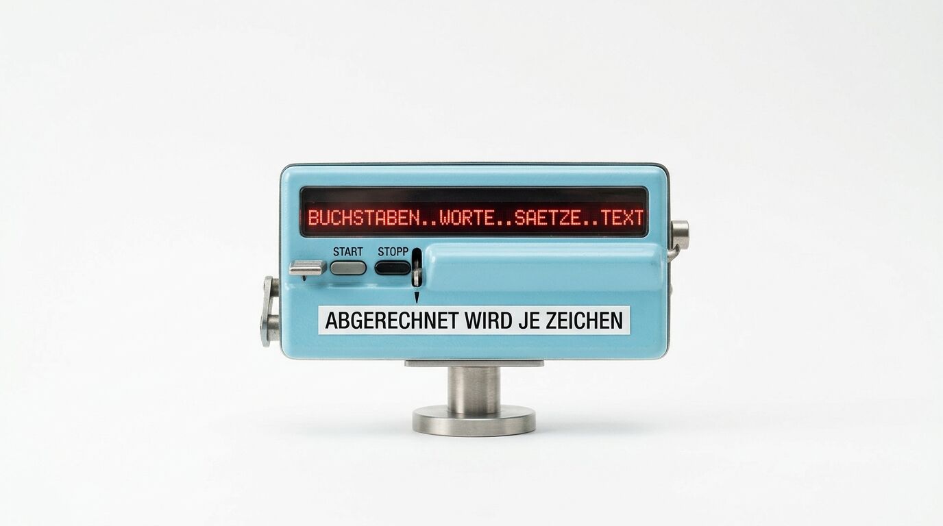 Hellblaues Gerät mit rotem LED-Display und Bedienungselementen, auf Metallständer montiert
