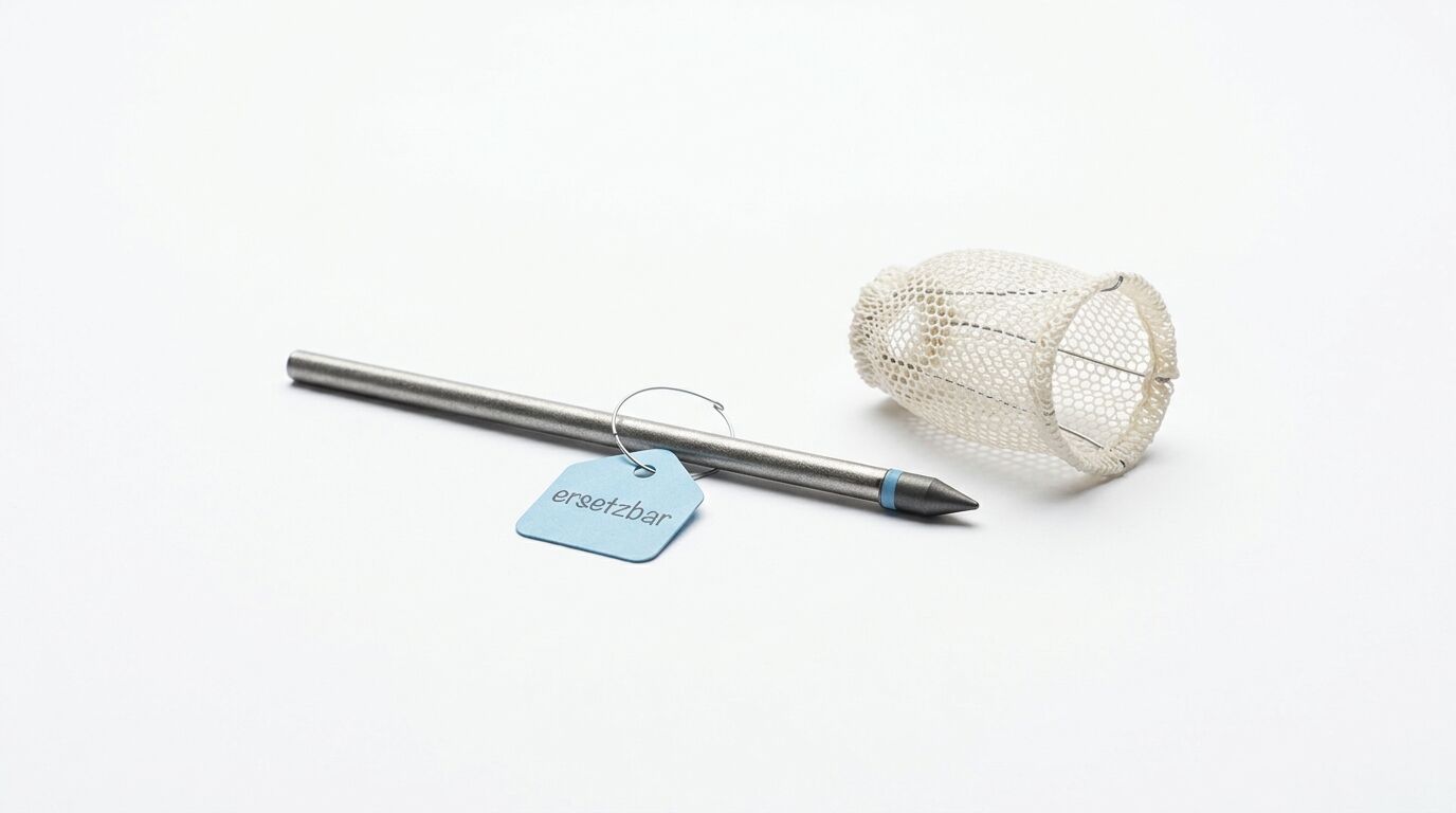 Metallstift mit Etikett 