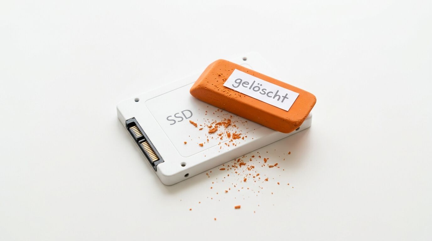 Ein orangefarbener Radiergummi mit Aufschrift